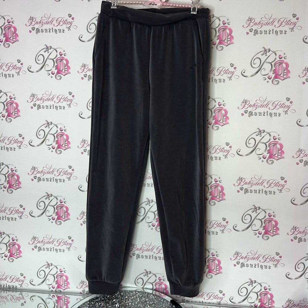 Lazypants sweatpants grey Black Velour Joggers logo birds comfy loungewear